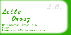 lelle orosz business card